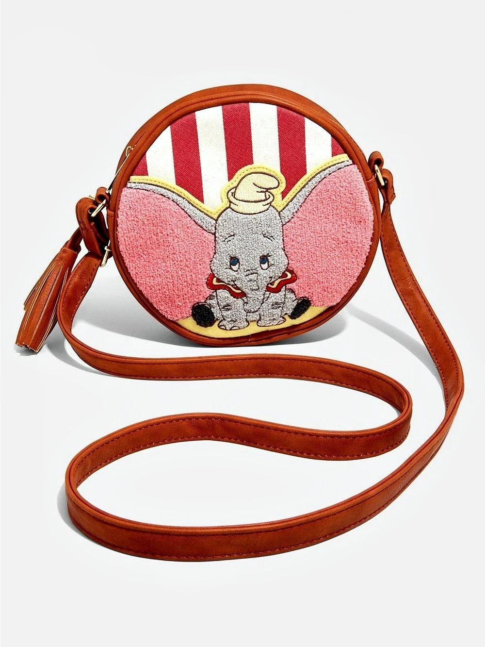 Loungefly Disney Dumbo Striped Crossbody Bag Heart tag